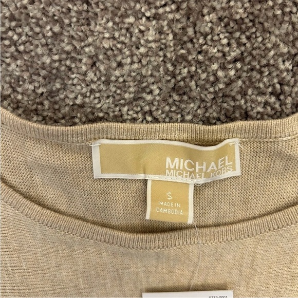 Michael Kors Women's Long Sleeves Tunic Sweater Oatmeal Size S - Small - NWT $98 - Picture 9 of 13